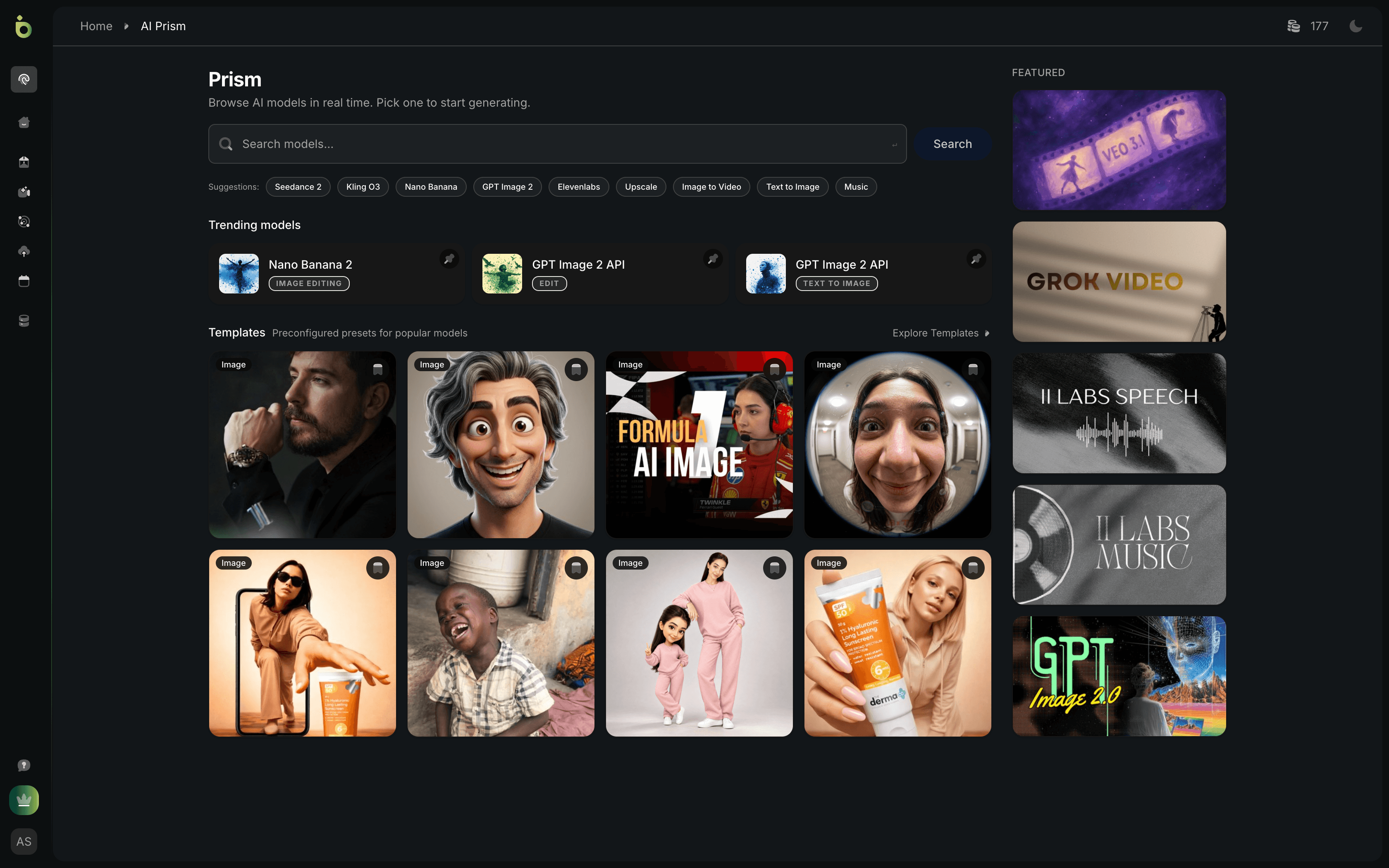 Bupple AI Prism workspace
